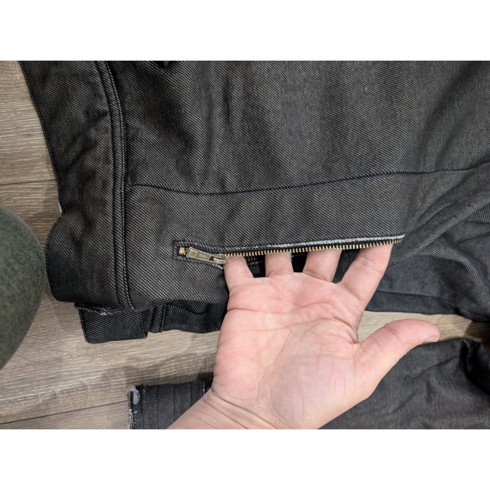 Rocawear Denim Company 2XL Black Moto-Style Jacket Asym Zip Streetwear Hip... - Picture 14 of 16